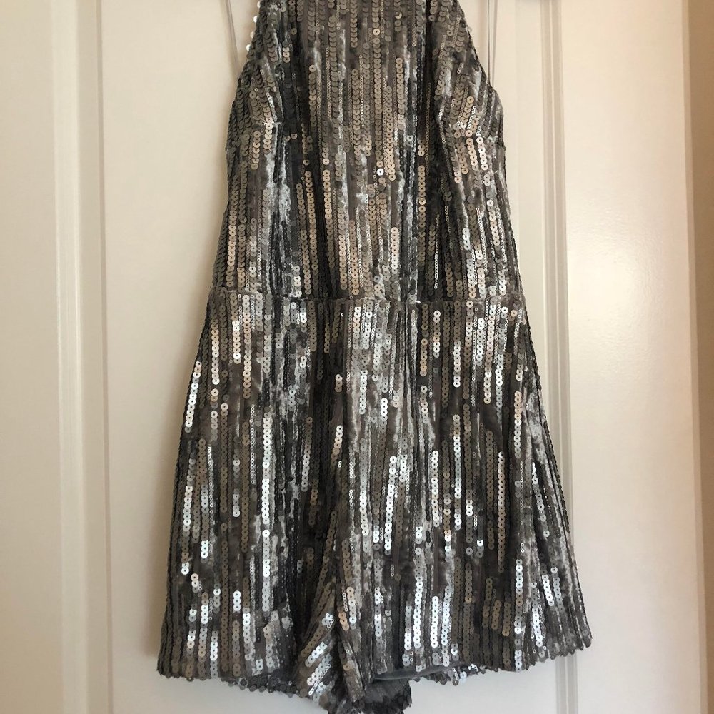 BNWT Silver Sequined Romper